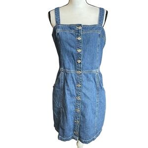 Levi's Drea button-front denim dress with adjustable straps XL